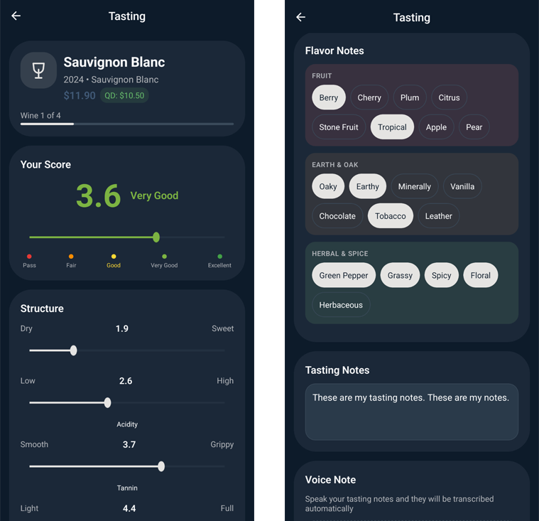 tasting_screen
